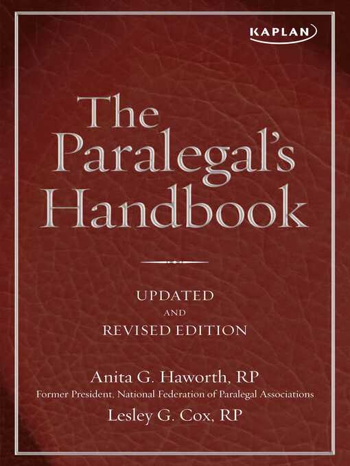 Title details for The Paralegal's Handbook by Anita Haworth - Wait list